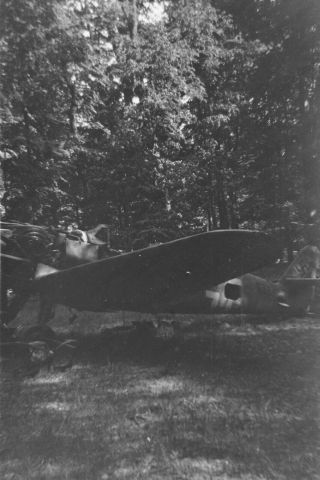 1940s Wwii German Wrecked Plane Airplane Vintage 2 " Negative Ym7