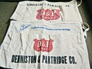Vintage Denniston & Partridge Lumber Yard Carpenters Apron
