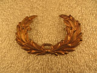 Vintage Gar Hat Badge Brass Gold Wreath Part Grand Army Of The Republic