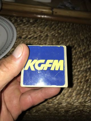 Vintage KGFM KGEO Radio Microphone Cover RARE RCA Topper TV 4