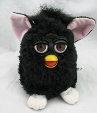 Vtg Furby Baby Solid Black 70 - 800 1998 Moves But No Sound Brown Eyes