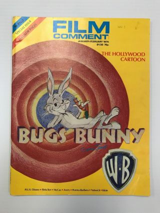 Vintage 1975,  Jan/feb Film Comment,  Wb The Hollywood Cartoon Bugs Bunny Vg