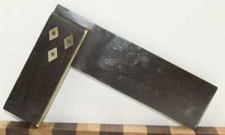 Vintage 6 " Rosewood & Brass Try Square (inv H432)