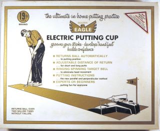 Vintage 19th Hole Eagle Electric Putting Cup 1969 Automatic Return " - Power "