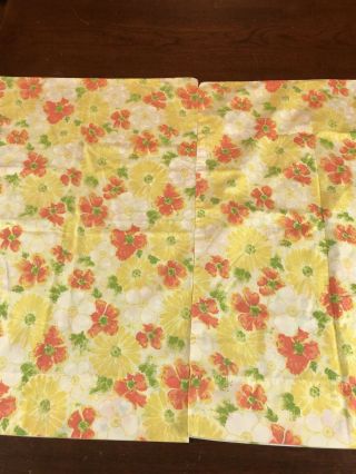 Vtg Floral Pillowcase Dan River Tranquale No Iron Percale Set Of 2 4