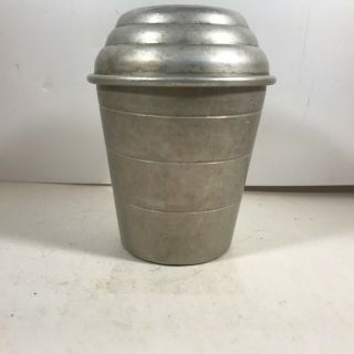 Vintage Mirro 1 Cup Aluminum Shaker Measuring Cup Tight Fit Lid Usa M2623