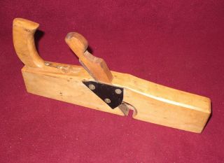 Vintage Unmarked Wood Molding Rabbit Plane - 11/16 " Cutter - 5/8 " From Edge