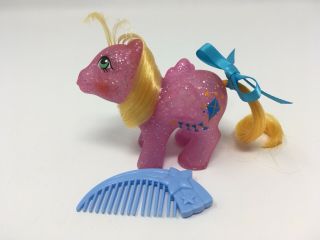 Vintage My Little Pony G1 Mlp Sparkle Baby Firefly W/ Comb Glitter Baby