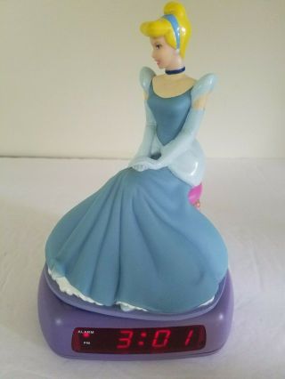 Vintage Disney Princess Cinderella Digital Alarm Clock Purple Blue Model Dc94522