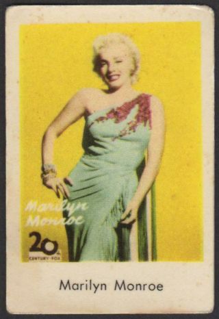 Marilyn Monroe - 1956 Vintage Swedish Autograph Studio Set Movie Star Gum Card