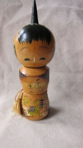 Vintage Wooden Kokeshi Doll Made In Japan 6 " Tall Gc