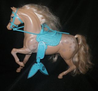 1990 Mattel Barbie Horse Western Fun Sunrunner With Saddle Bridle