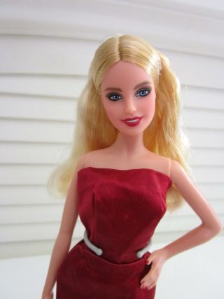 2018 Holiday Barbie Doll Blonde Tori Model Muse Redressed Vintage Dress