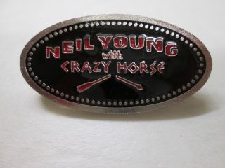 Vintage Neil Young With Crazy Horse Pin.  2 ".  1996.