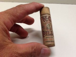Vintage V.  O.  Pills Small Medicine Wooden Box