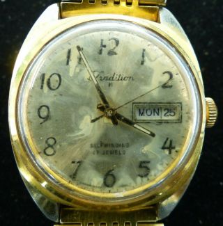 Vintage Tradition 17 Jewels Gold Filled Automatic Men 
