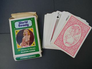 Vintage Playing Cards Jumbo Size Adult/nudity World Beauty Art Models Complete