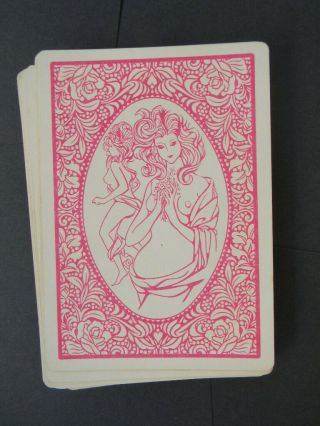 Vintage Playing Cards Jumbo Size Adult/Nudity World Beauty Art Models Complete 4