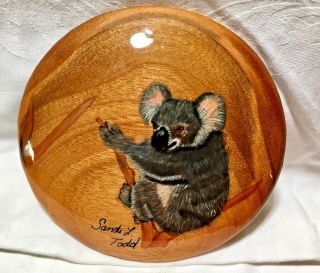 Vintage Koala Bear Painting On Wood