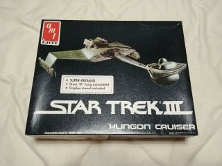 Vintage Star Trek Iii Klingon Cruiser Amt 15 " Long Plastic Model Kit 1984