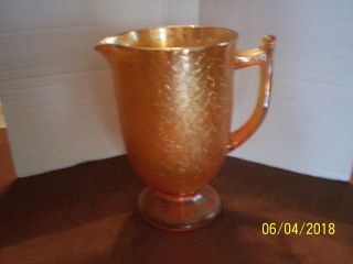 Vintage Carnival Water Pitcher,  Jeanette,  Ex