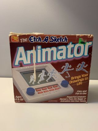 Vintage Ohio Art Etch A Sketch Animator Handheld Electronic Toy - Withbooklet