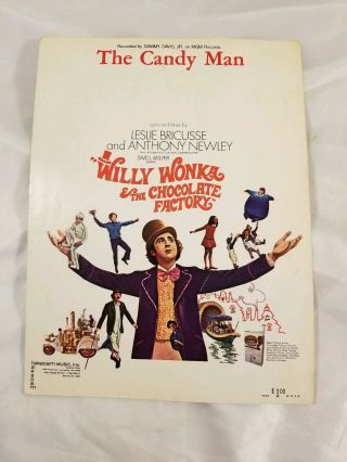 The Candy Man Vintage Sheet Music Book Movie 1971 Willie Wonka Guitar