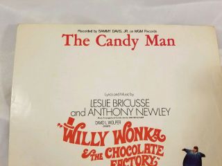 THE CANDY MAN Vintage Sheet Music Book Movie 1971 Willie Wonka Guitar 2