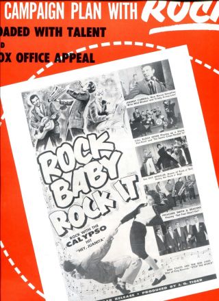 Vintage Rock,  Baby Rock It Theater Poster Promotional Brochure - 1957
