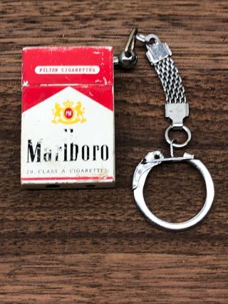 Vintage Unique Marlboro Windproof Mini Lighter Keychain Keyring