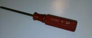 Vintage Craftsman Red - Handle Screwdriver 41053 M Wf 0 Phillips