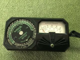 Weston Light Meter Vintage Collectable Or Decor With Leather Carrying Case