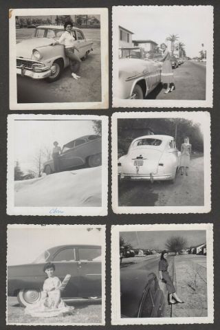 Lqqk 6 Vintage 1950s/60s Originals,  Pretty Girls Next Door And Classic Cars 1