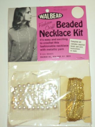 Vintage Walbead Fashion Craft Beaded Necklace Kit Dexters