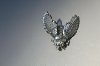 Vintage Monet Silver Tone Bumble Bee Brooch Pin