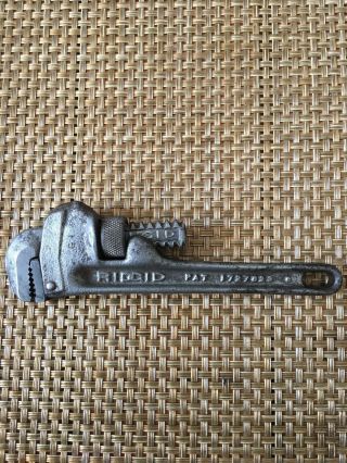 Vintage Rigid 6 Inch Heavy Duty Pipe Wrench The Ridge Tool Co.  Elyria O.  Usa