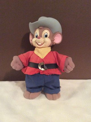 Vtg 1991 Fievel Goes West 9” Doll Plush Stuffed Animal Toy
