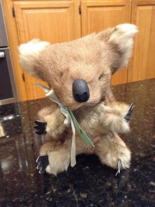 Vintage Plush Koala Bear Blue Gum Baby Made In Australia