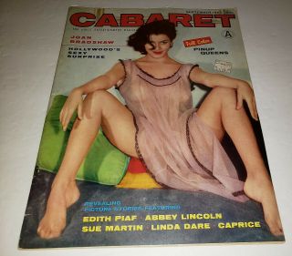 Cabaret September 1957 Joan Bradshaw Evelyn West 2 Pages 1 Color Vintage Pinups