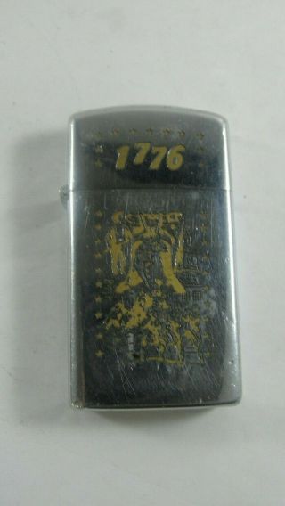 Vintage 1975 Zippo " 1776 " Slim Line Lighter