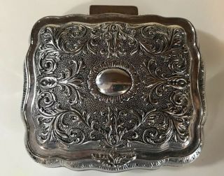 Vintage Godinger Silver Plated Hinged Victorian Style Jewelry Box 3