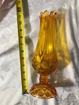Vintage Amber Stars And Moon Vase In