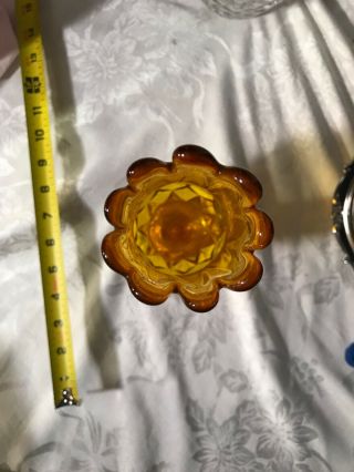 vintage amber stars and moon vase in 3