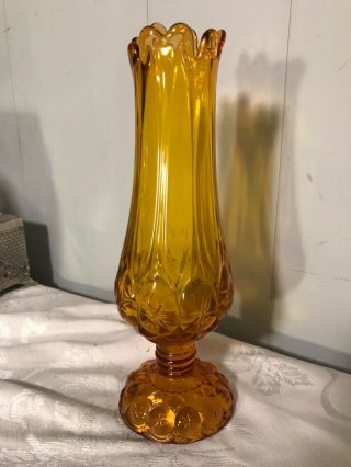 vintage amber stars and moon vase in 5