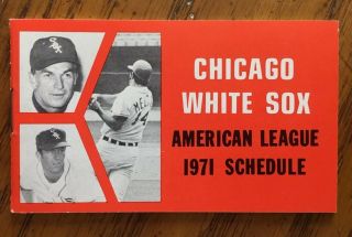 Chicago White Sox Vintage 1971 Team & American League Baseball Schedule Booklet