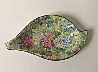 Vtg Spoon Rest Porcelain James Kent Longton England " Hydrangea " Floral Painted