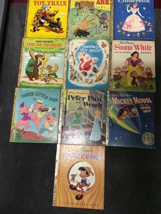 10 Walt Disney’s A Little Golden Books Vintage 1947 - Early 50’s