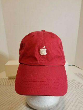 Vintage Apple Computers Rtc 2009 Hat Cap Logo Steve Jobs Red Logo