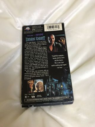 Vintage 1995 VHS Tape Tales From The Crypt Demon Knight,  Billy Zane,  Pre - Owned 3