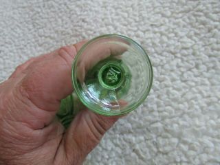 Vintage Anchor Hocking Green Depression Glass Salt & Pepper Shakers 4